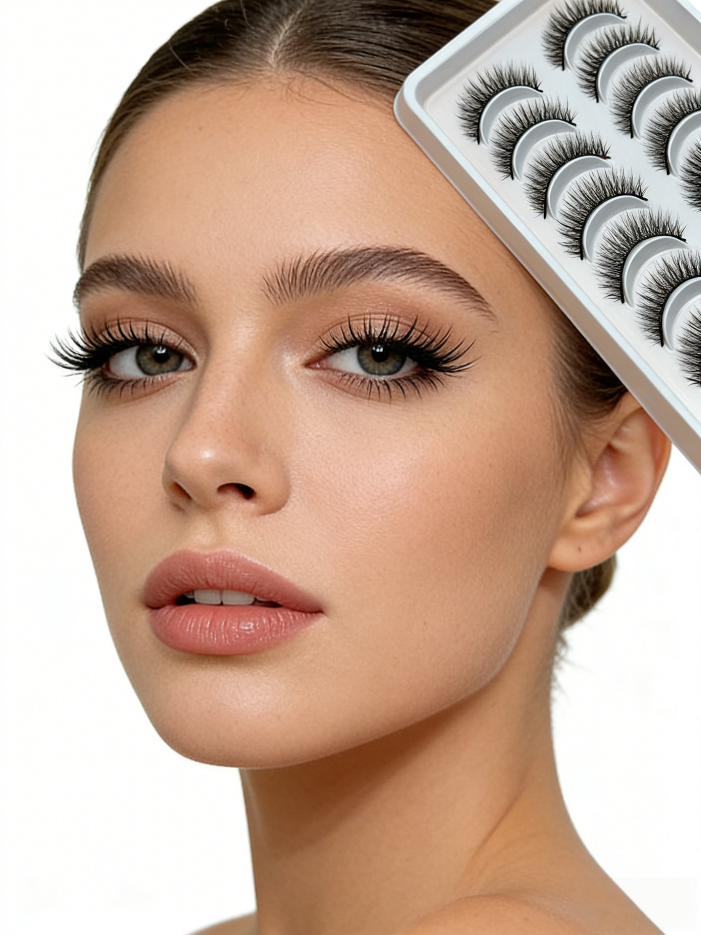 10 Pairs Cat Eye Effect False Eyelashes, Fluffy & Soft Black Lash Strands, Delicate & Natural, Dense Faux Mink, Full Strip Fake Lashes