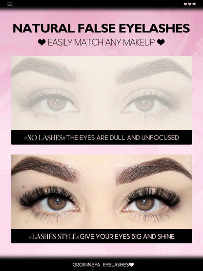 Hot 7 Pairs Of Cat Eye 3d Mink Fur False Eyelashes, Soft, Fine, Natural & Reusable Lashes For Thick & Lengthening Strip Lashes,Lashes,Eyelashes,Fake Lashes