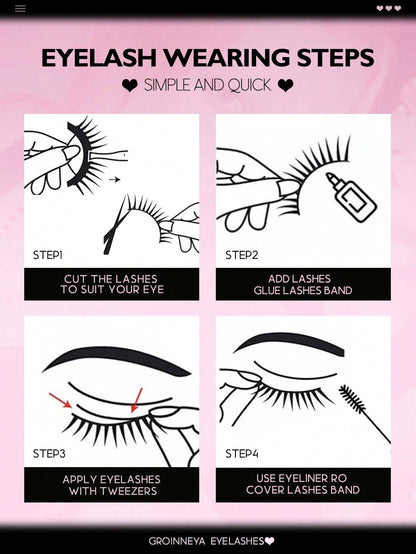 Hot 7 Pairs Of Cat Eye 3d Mink Fur False Eyelashes, Soft, Fine, Natural & Reusable Lashes For Thick & Lengthening Strip Lashes,Lashes,Eyelashes,Fake Lashes