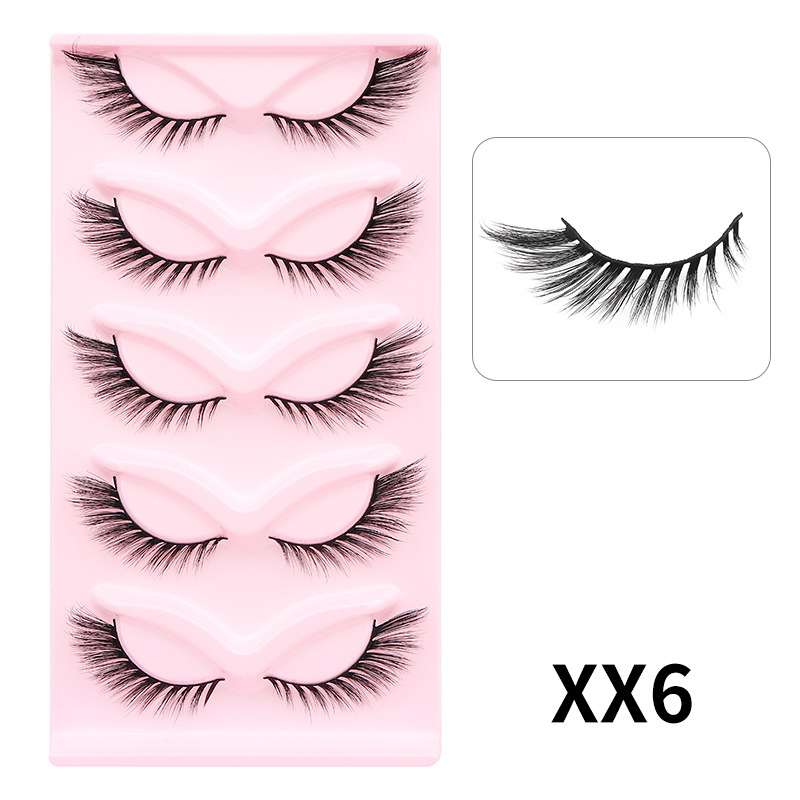 5 Pairs Doll-Like Natural False Eyelashes - Transparent Lash Band Cartoon Style False Lashes, Fairy-Like Design, Perfect For Cosplay - Reusable, Natural Look, Strip Eyelashes, Eyelashes, False Eyelashes
