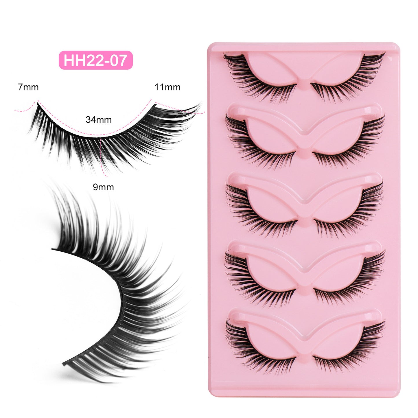 5 Pairs Doll-Like Natural False Eyelashes - Transparent Lash Band Cartoon Style False Lashes, Fairy-Like Design, Perfect For Cosplay - Reusable, Natural Look, Strip Eyelashes, Eyelashes, False Eyelashes
