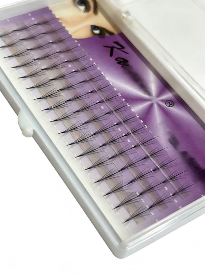 1 Box 60 Cluster False Eyelashes, 0.05mm Thickness, 8-15mm / Mixed Length, Thin Pointy Base Russian Fans Ready Volume, Easy To Carry, Natural & Soft, Party And Travel, Hand-Grafted False Eyelashes