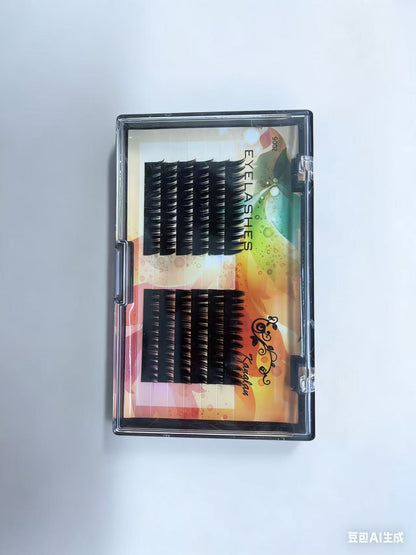12Rows C/D Curl Black Eyelash Extension 0.07mm Mix 8-12mm Mink Individual Eyelash Lashes High Quality Color Natural Korean Eyelashs