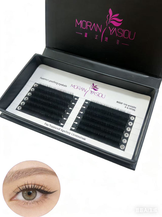 12 Rows L Curl Easy Fan False Eyelash Extensions New Fashion Professional Mink Lashes M Shape Individual Lashes For Makeup Lash Clusters,Eye Lash Clusters,Individual Eyelashes,Lashes,Fake Lashes