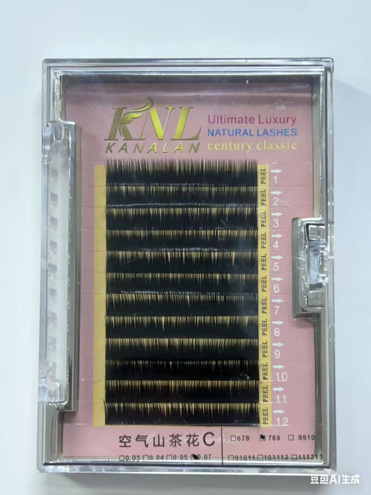12 Trays Easy Fan Eyelash Extensions C/D Curl 0.03 8-12mm & Mixed Tray Fluffy Eyelash Extensions 2D-10D Self-Fanning Lashes