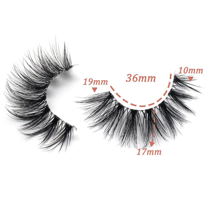 8 Pairs Brown Faux Mink Eyelashes, Transparent Stem, Fine & Thick Cat Eye Makeup, Fluffy & Natural, Transparent Stem, 3D Curly, Full Strip Lashes, Eyelash Extensions, False Eyelashes, Lashes, Fake Eyelashes