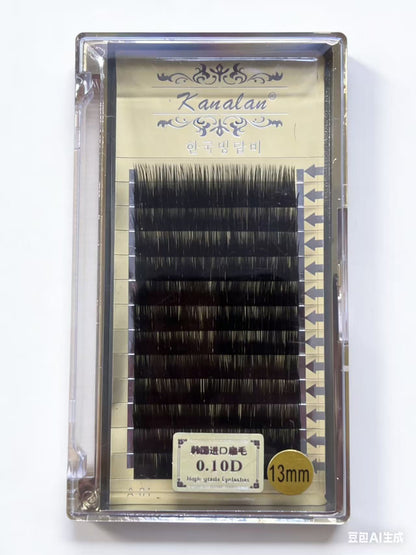 12 Rows C D L LC LD LU Curl Faux Mink Lashes, 0.1mm Individual Lashes, Natural Mink-Like, Russian Volume Style, Suitable For Makeup Eyelashes