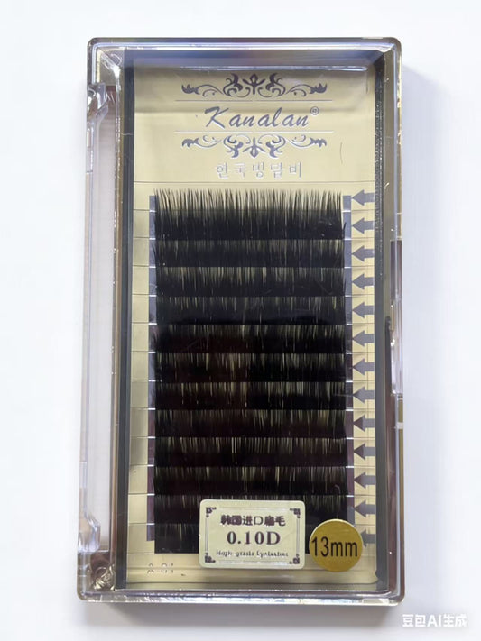 12 Rows C D L LC LD LU Curl Faux Mink Lashes, 0.1mm Individual Lashes, Natural Mink-Like, Russian Volume Style, Suitable For Makeup Eyelashes