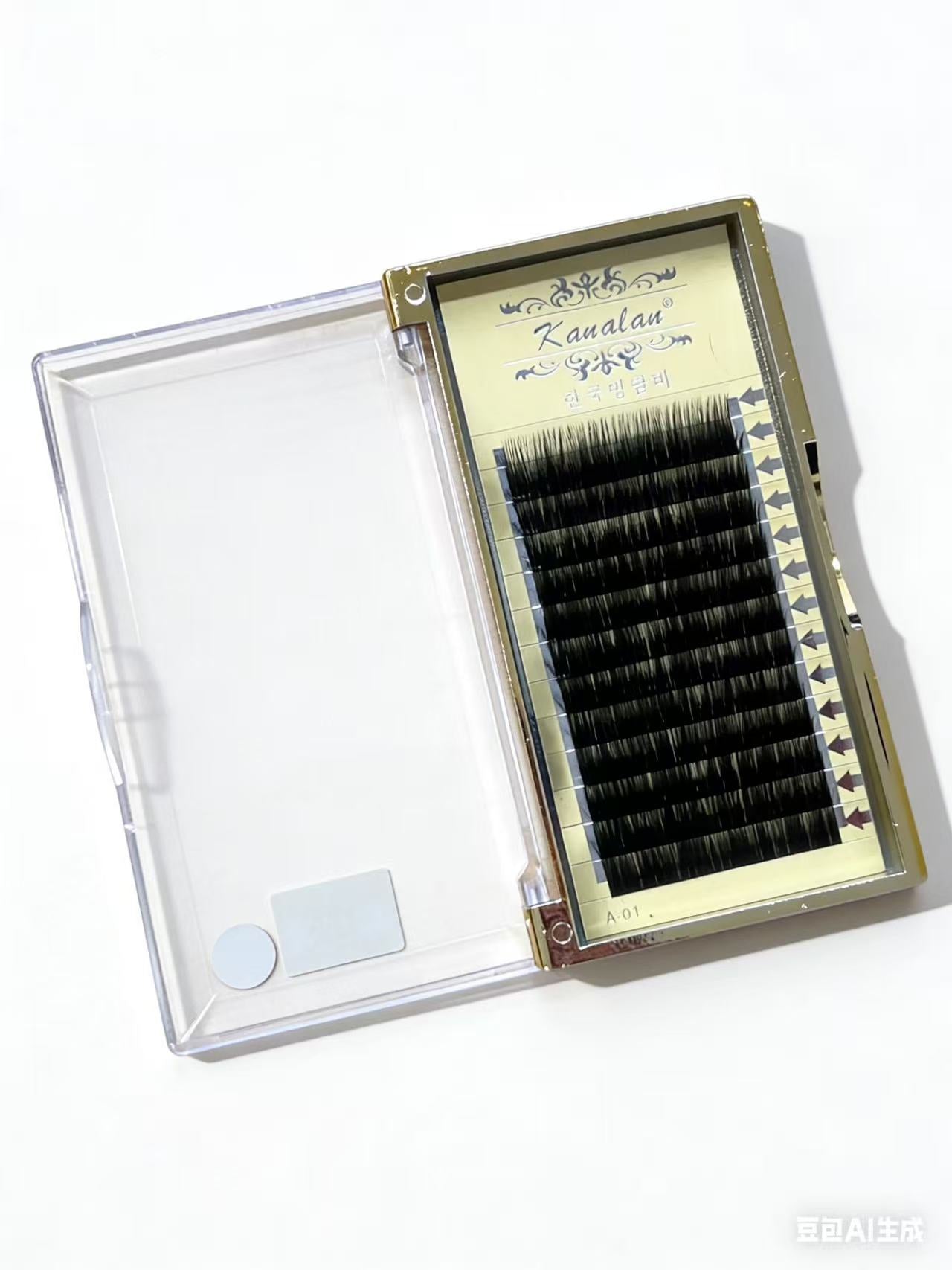 12 Rows C D L LC LD LU Curl Faux Mink Lashes, 0.1mm Individual Lashes, Natural Mink-Like, Russian Volume Style, Suitable For Makeup Eyelashes