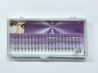 1 Box 60 Cluster False Eyelashes, 0.05mm Thickness, 8-15mm / Mixed Length, Thin Pointy Base Russian Fans Ready Volume, Easy To Carry, Natural & Soft, Party And Travel, Hand-Grafted False Eyelashes