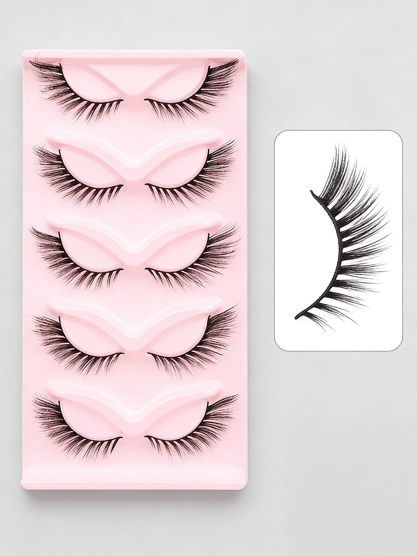 5 Pairs Doll-Like Natural False Eyelashes - Transparent Lash Band Cartoon Style False Lashes, Fairy-Like Design, Perfect For Cosplay - Reusable, Natural Look, Strip Eyelashes, Eyelashes, False Eyelashes