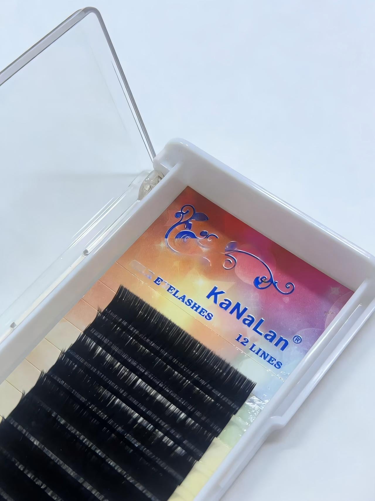  12 Trays Eyelash Extensions C/D Curl 0.09 8-17mm & Mixed Tray Fluffy Eyelash Extensions 2D-10D Self-Fanning Lashes
