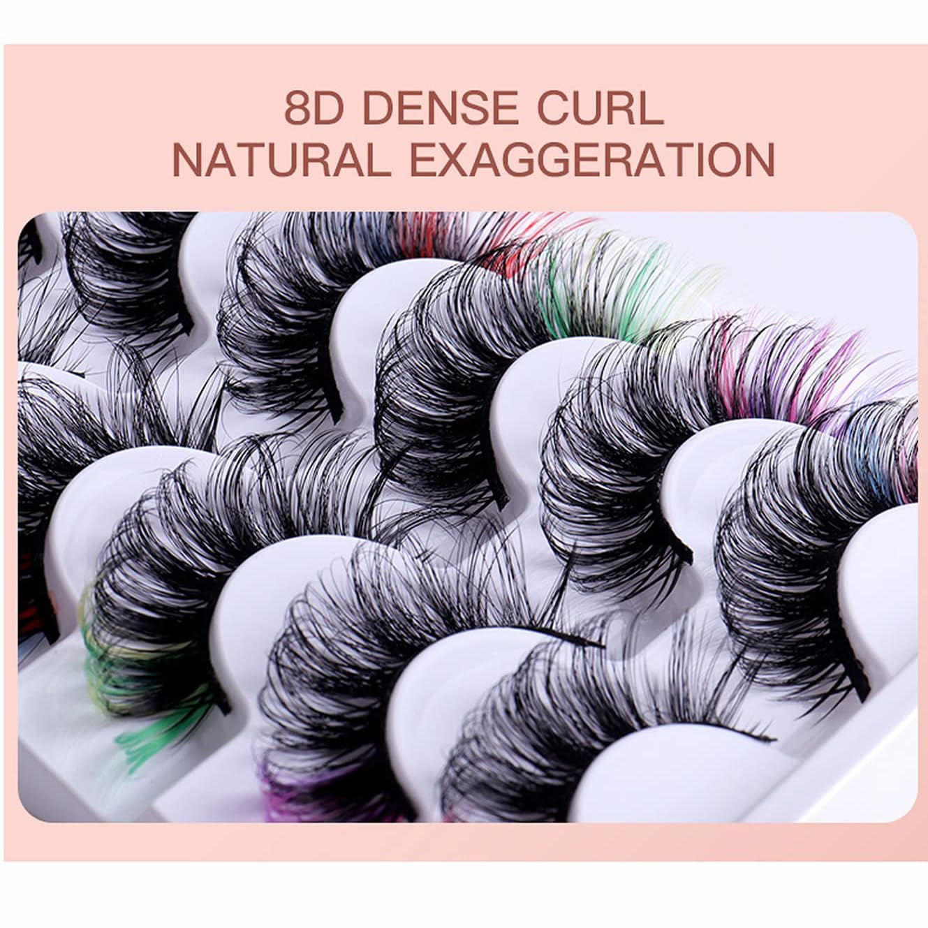 7pcs/Set Short 3D Mink Eyelashes, Russian DD Curl, Handmade, Natural Fluffy & Thick, Full Strip Eyelashes, Wholesale Makeup