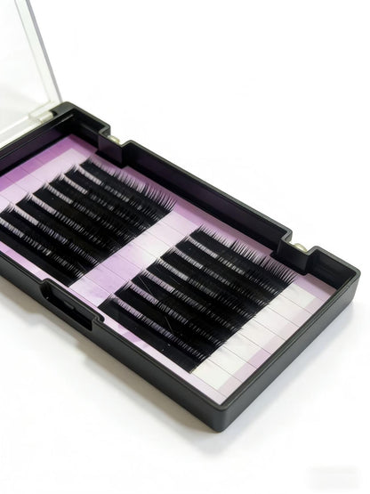 12Rows C/D Curl Black Eyelash Extension 0.07mm Mix 8-12mm Mink Individual Eyelash Lashes High Quality Color Natural Korean Eyelashs