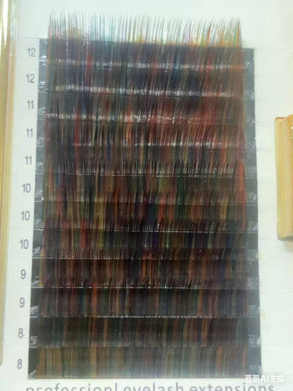 12 Trays Easy Fan Eyelash Extensions C/D Curl 0.03 8-12mm & Mixed Tray Fluffy Eyelash Extensions 2D-10D Self-Fanning Lashes