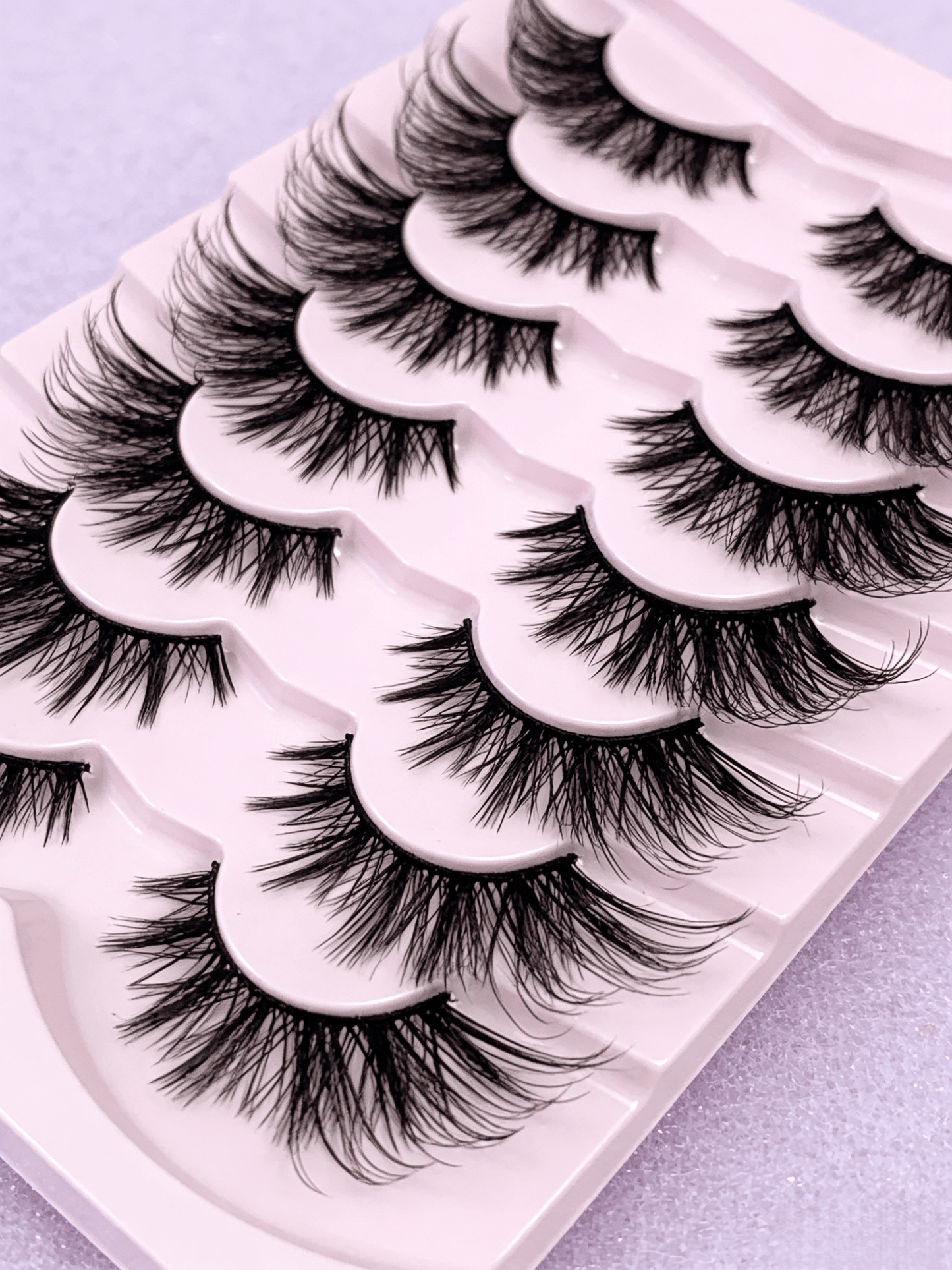 7 Pairs Fluffy False Eyelashes, Natural Thin Eyelashes With Transparent Band & Faux Mink Lashes, Thick Soft Curly Eyelashes, Strip Fake Eyelashes
