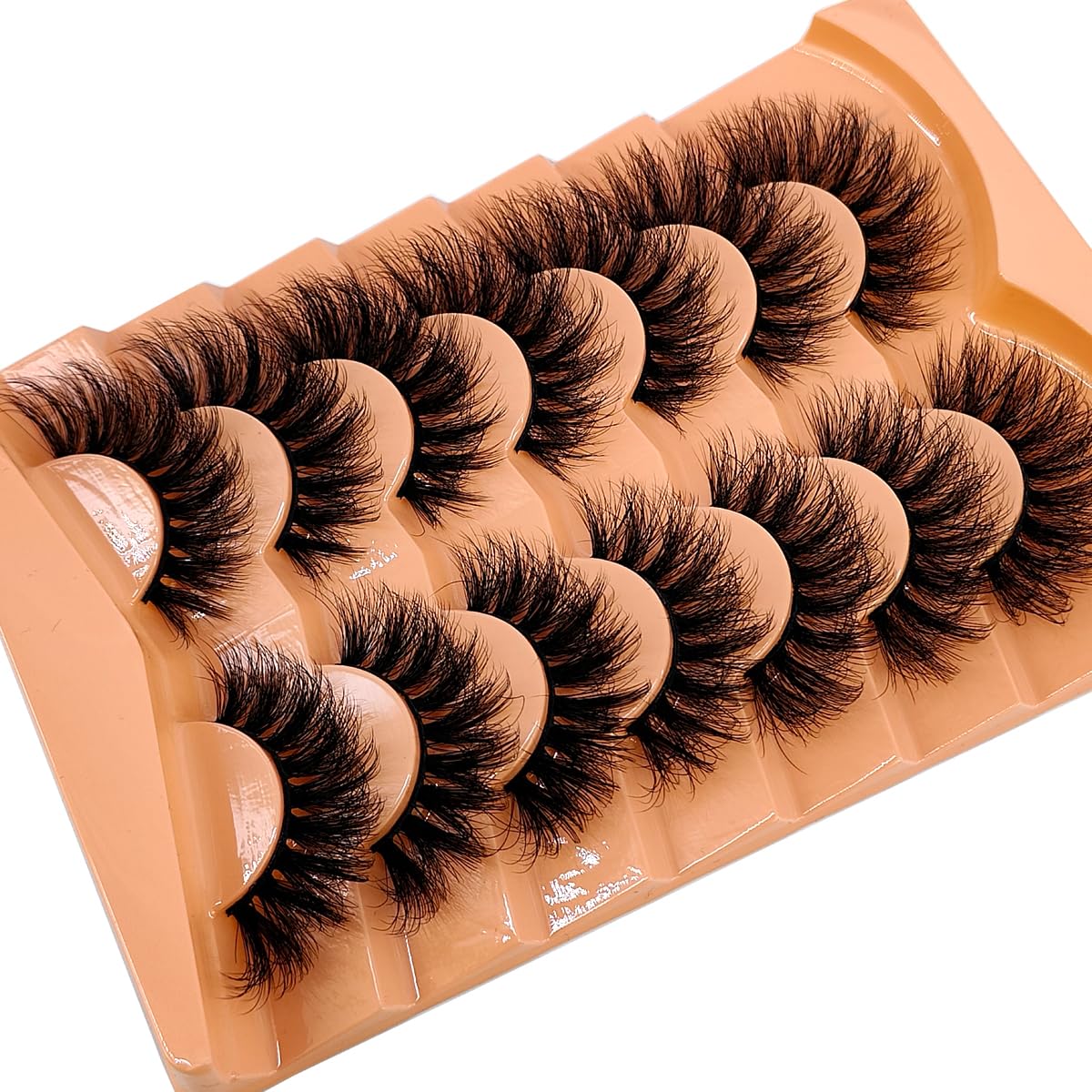 Hot 7 Pairs Of Cat Eye 3d Mink Fur False Eyelashes, Soft, Fine, Natural & Reusable Lashes For Thick & Lengthening Strip Lashes,Lashes,Eyelashes,Fake Lashes