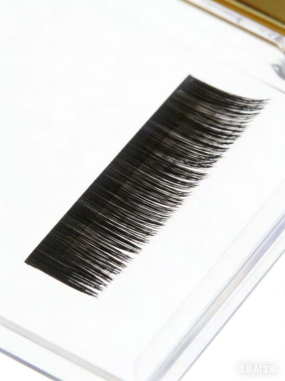 12 Rows C D L LC LD LU Curl Faux Mink Lashes, 0.1mm Individual Lashes, Natural Mink-Like, Russian Volume Style, Suitable For Makeup Eyelashes