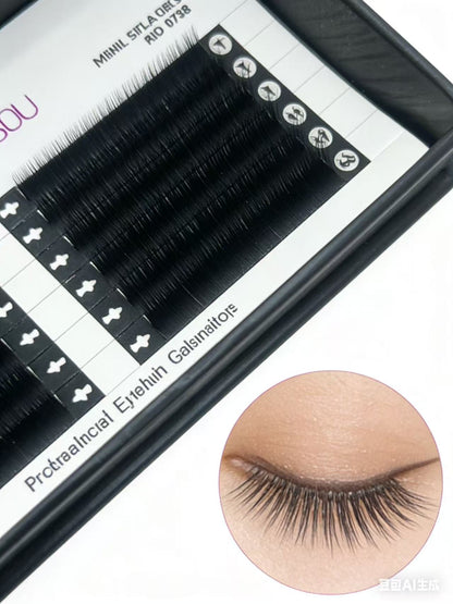 12 Rows L Curl Easy Fan False Eyelash Extensions New Fashion Professional Mink Lashes M Shape Individual Lashes For Makeup Lash Clusters,Eye Lash Clusters,Individual Eyelashes,Lashes,Fake Lashes