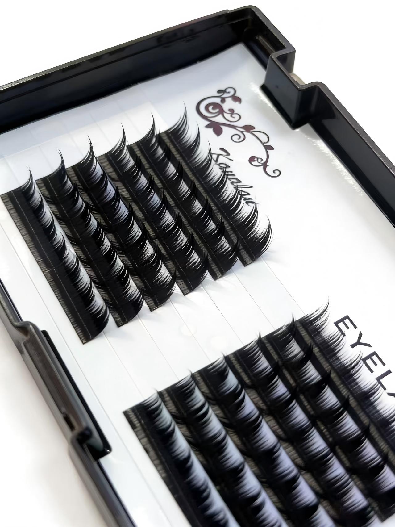 12Rows C/D Curl Black Eyelash Extension 0.12mm Mix 8-12mm Mink Individual Eyelash Lashes High Quality Color Natural Korean Eyelashs