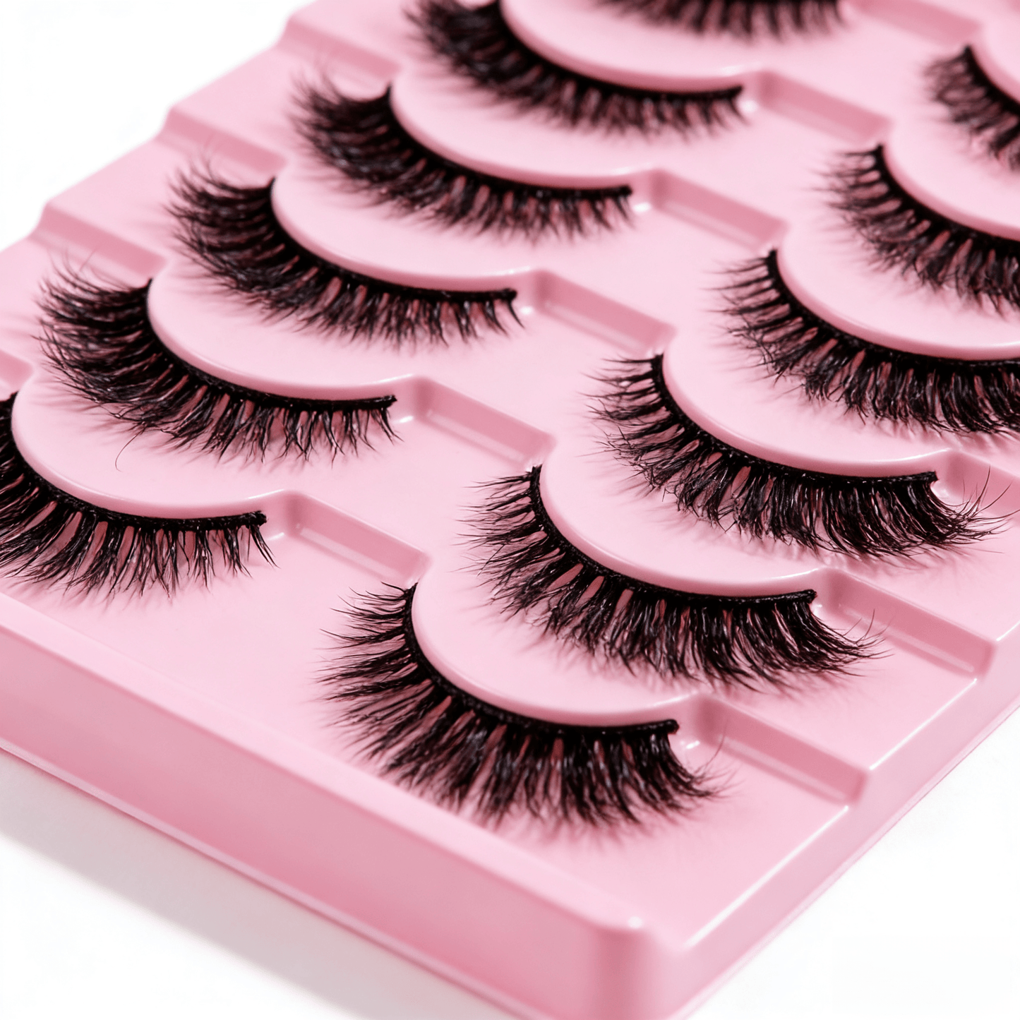 10pairs Cat Eye Style Natural Crossed & Extended Black False Eyelashes, Suitable For Daily And Dating Makeup Strip Lashes, Lashes, Eyelashes, Fake Lashes