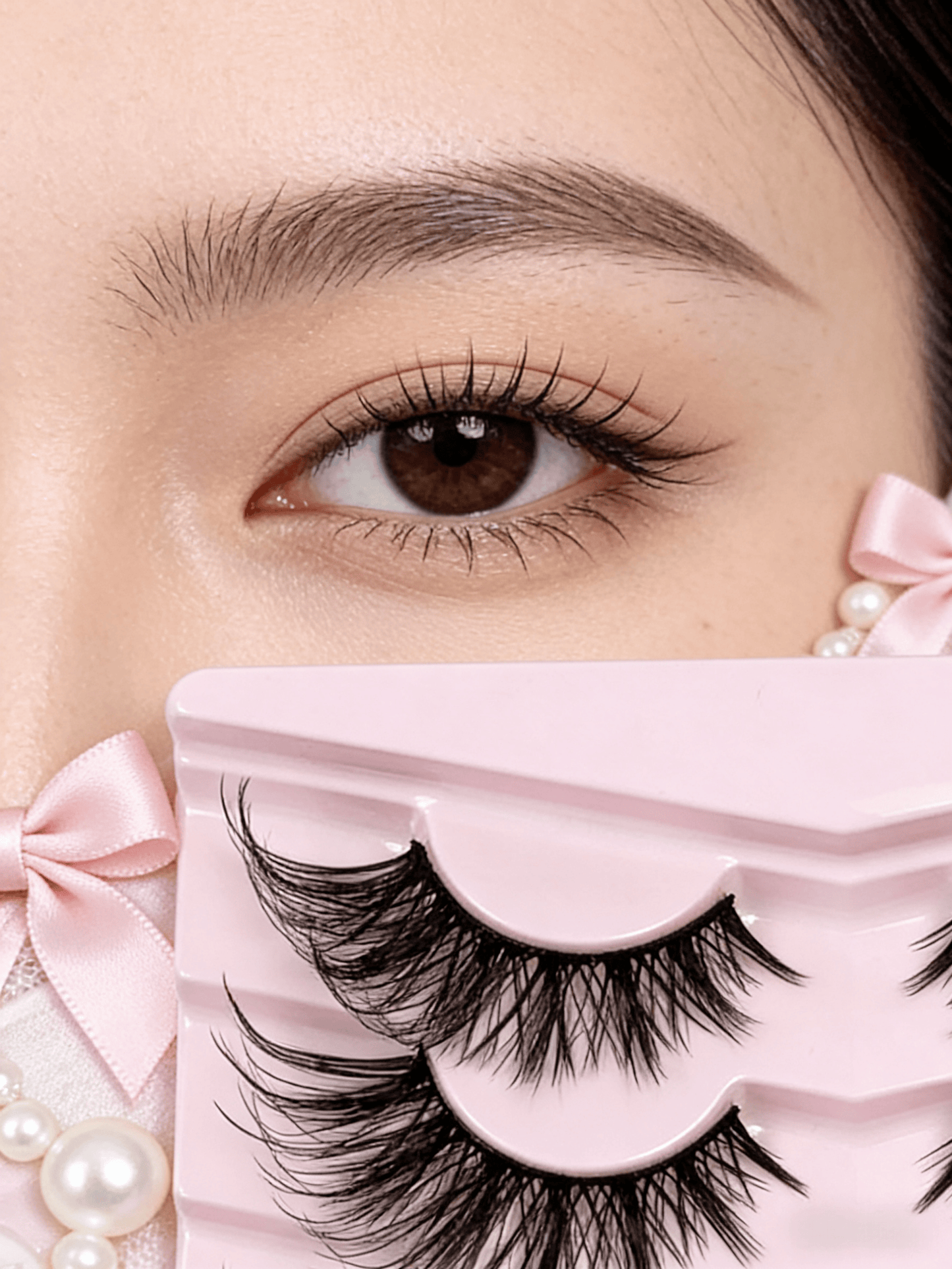 7 Pairs Fluffy False Eyelashes, Natural Thin Eyelashes With Transparent Band & Faux Mink Lashes, Thick Soft Curly Eyelashes, Strip Fake Eyelashes