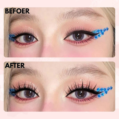 10 Pairs Anime Cat Eye Fluffy Lashes, European Style,Multi-Pair Set, Reusable D Curl, Extra Thick, Professional Makeup For Cosplay And Stage, Dramatic Eye Look, Easy Application For Beginners