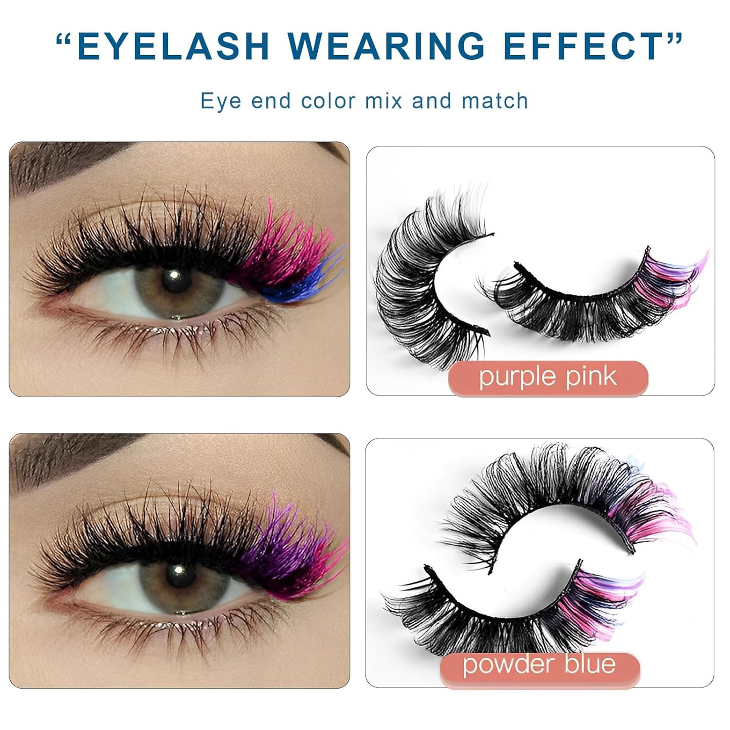 7pcs/Set Short 3D Mink Eyelashes, Russian DD Curl, Handmade, Natural Fluffy & Thick, Full Strip Eyelashes, Wholesale Makeup