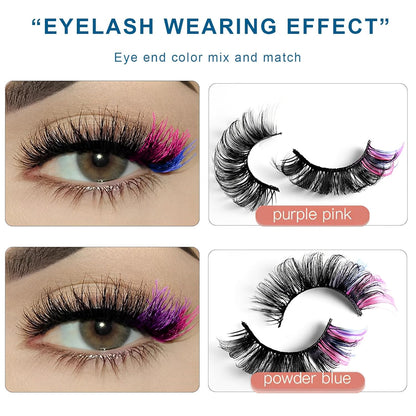 7pcs/Set Short 3D Mink Eyelashes, Russian DD Curl, Handmade, Natural Fluffy & Thick, Full Strip Eyelashes, Wholesale Makeup