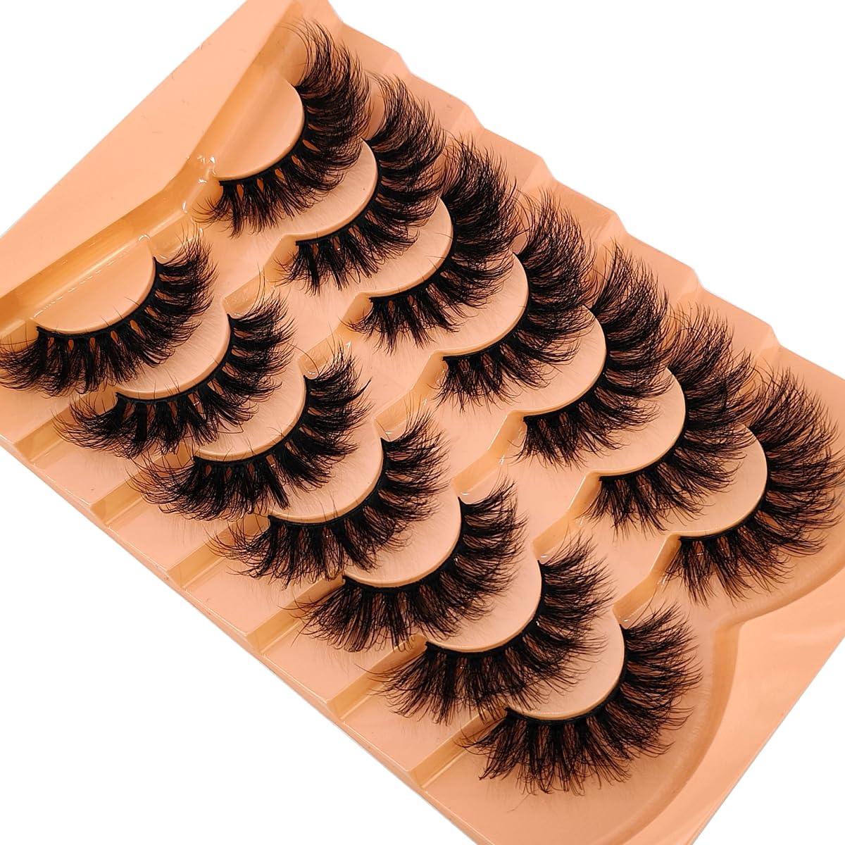 Hot 7 Pairs Of Cat Eye 3d Mink Fur False Eyelashes, Soft, Fine, Natural & Reusable Lashes For Thick & Lengthening Strip Lashes,Lashes,Eyelashes,Fake Lashes