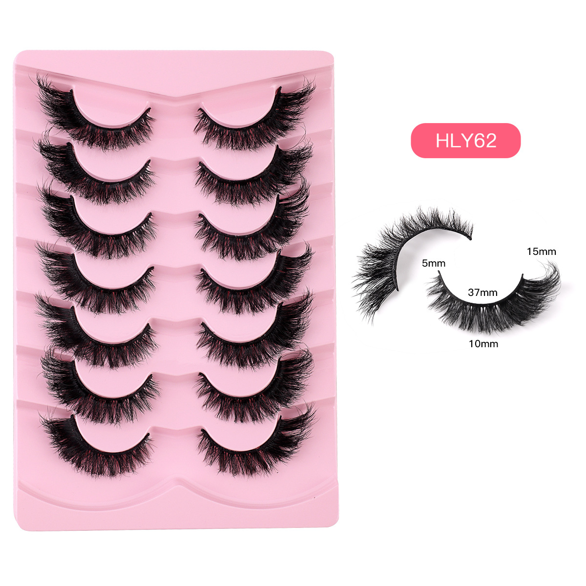 New 7 Pairs D Curl Volume Russian Volume Natural Fluffy Faux Eyelashes, Classic Cat Eye Mink False Eyelashes, Cross Wispy Dramatic Volume 5D Faux Eyelashes, Soft & Natural-Looking Eyelash Extension Makeup For A Natural Look