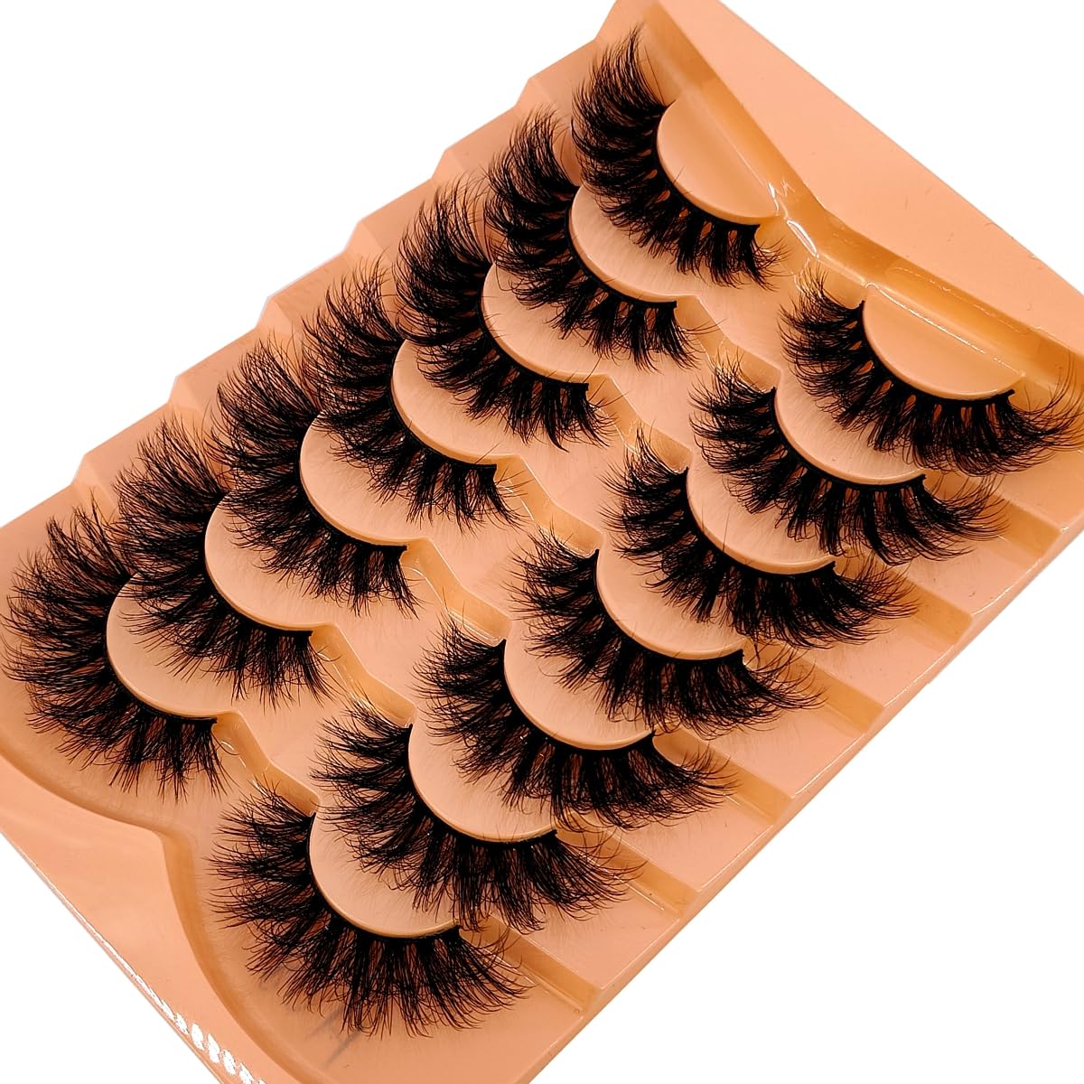 Hot 7 Pairs Of Cat Eye 3d Mink Fur False Eyelashes, Soft, Fine, Natural & Reusable Lashes For Thick & Lengthening Strip Lashes,Lashes,Eyelashes,Fake Lashes