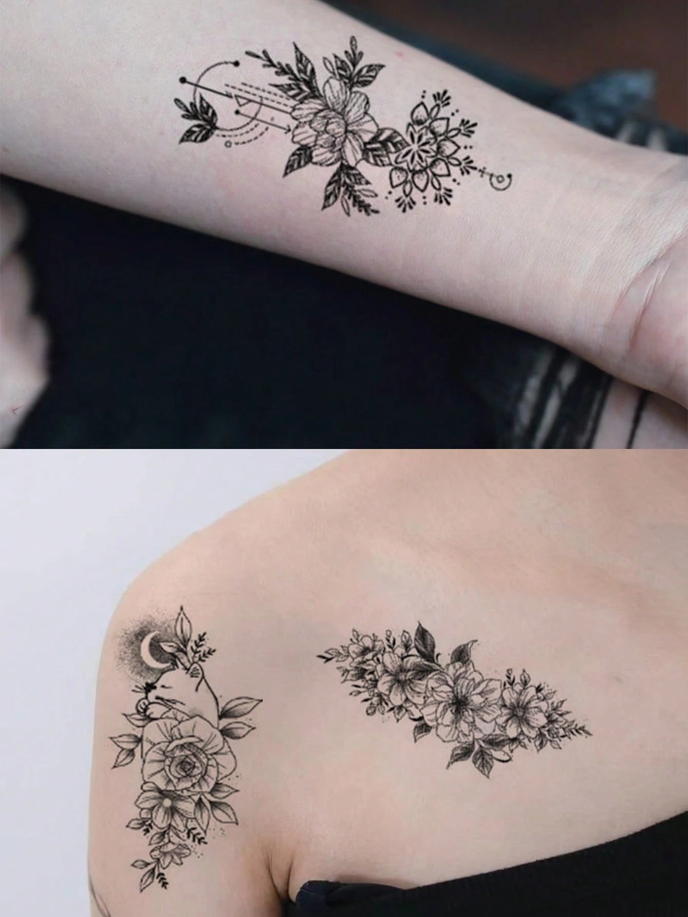 30 Creative Temporary Tattoo Stickers, Suitable For Both Men And Women, Realistic And Waterproof, And Any Place You Want