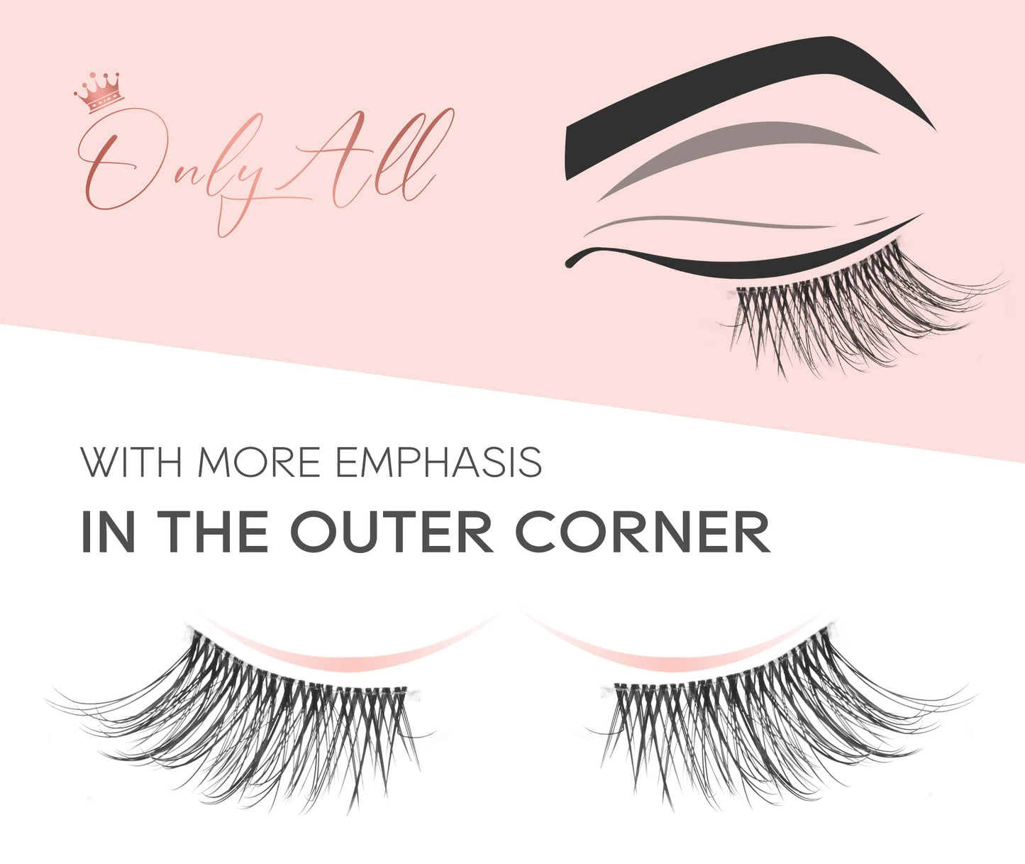 5 Pairs Natural Long Cat Eye Lashes Soft Wispy Volume Full Strip Faux Mink Lashes 3D Fluffy Cat Eye Lashes Strip Lashes,Lashes,Eyelashes,Fake Lashes