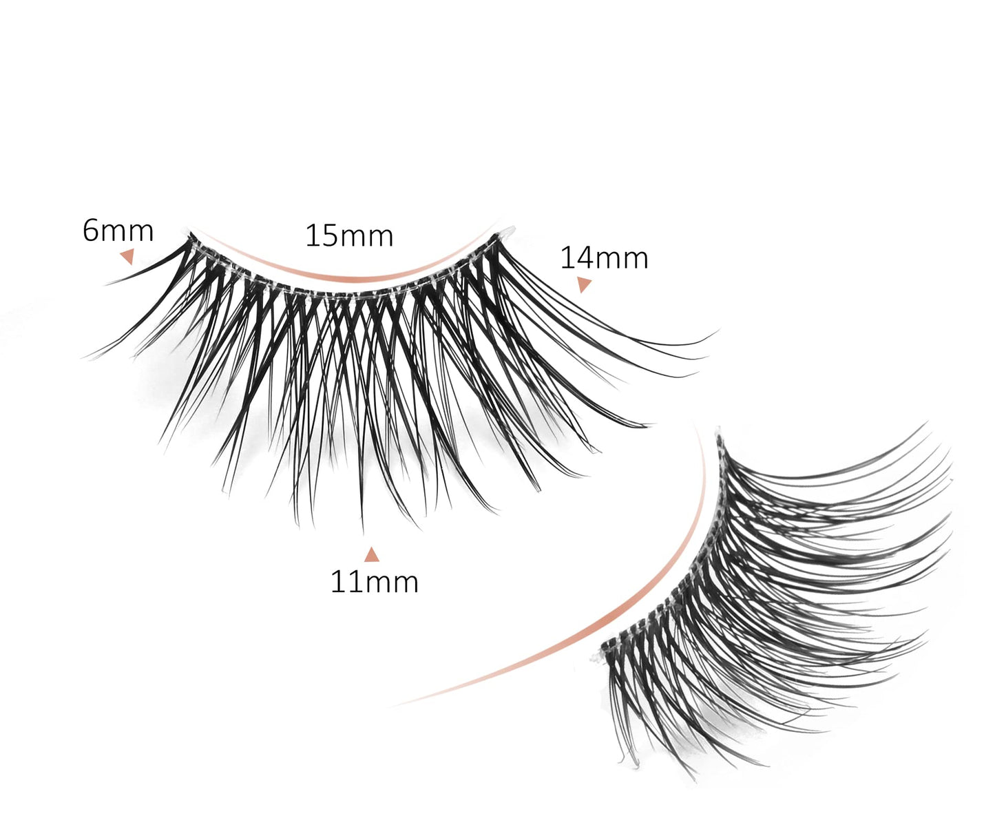 5 Pairs Natural Long Cat Eye Lashes Soft Wispy Volume Full Strip Faux Mink Lashes 3D Fluffy Cat Eye Lashes Strip Lashes,Lashes,Eyelashes,Fake Lashes