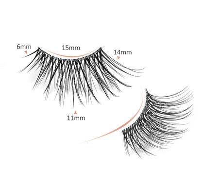 5 Pairs Natural Long Cat Eye Lashes Soft Wispy Volume Full Strip Faux Mink Lashes 3D Fluffy Cat Eye Lashes Strip Lashes,Lashes,Eyelashes,Fake Lashes