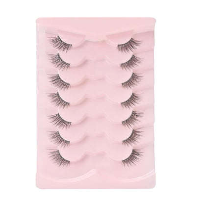 5 Pairs Natural Long Cat Eye Lashes Soft Wispy Volume Full Strip Faux Mink Lashes 3D Fluffy Cat Eye Lashes Strip Lashes,Lashes,Eyelashes,Fake Lashes