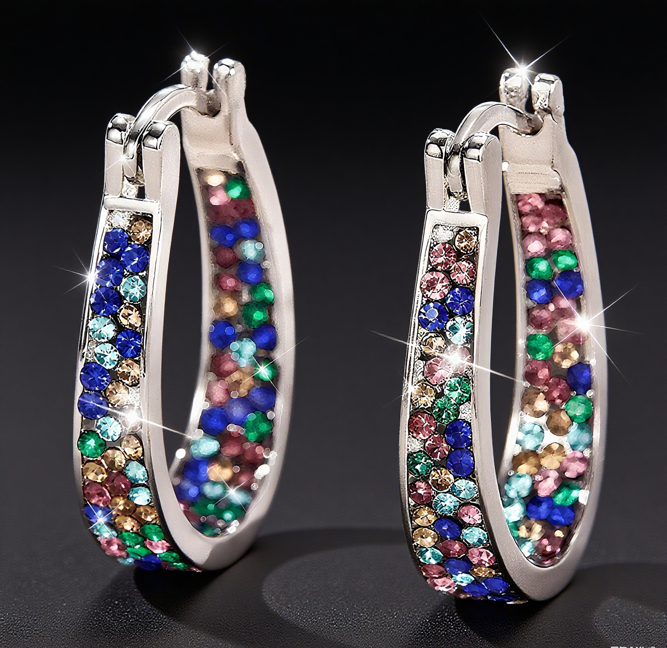 New Zirconia Hoop Earrings Stylish U-Shaped Earrings Minimalist Ear Jewelry Everyday Party Accessories Women's Jewelry