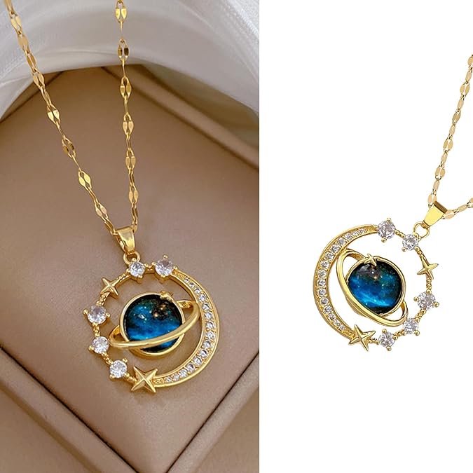 Minimalist Micro-Pavé Diamond Necklace Starlit Planet Collarbone Necklace Elegant and versatile, sophisticated yet affordable Luxurious yet niche, design-forward