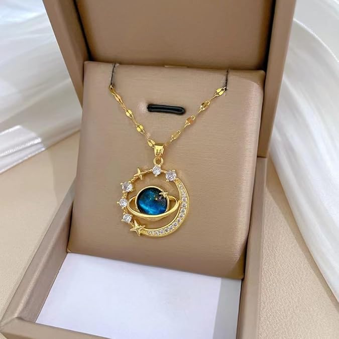 Minimalist Micro-Pavé Diamond Necklace Starlit Planet Collarbone Necklace Elegant and versatile, sophisticated yet affordable Luxurious yet niche, design-forward